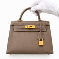 Taupe Kelly Style Handbag