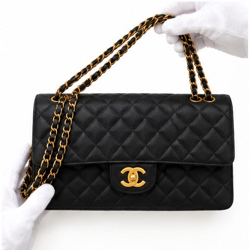 Black Quilted Classic Flap Bag